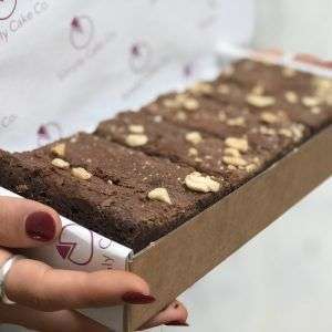 Beautiful peanut butter brownie letterbox gift box