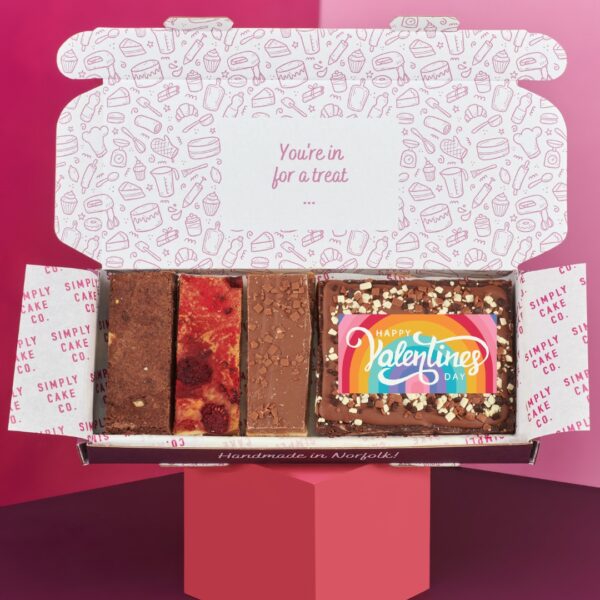 Rainbow Valentines Brownie Slab - Image 6