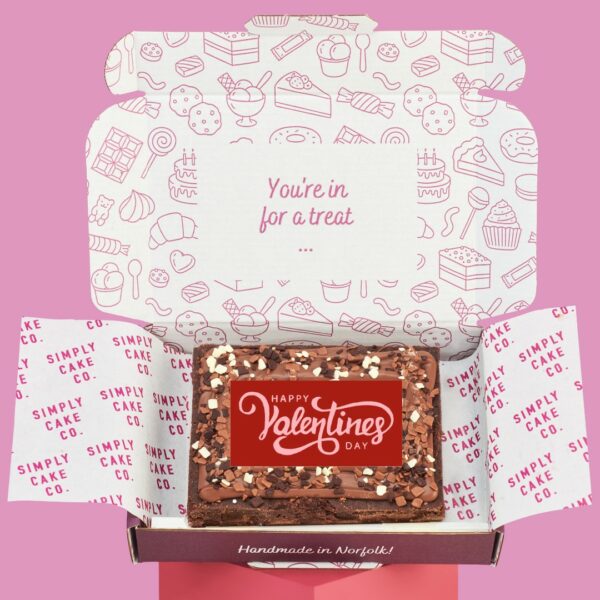 Happy Valentines Brownie Slab