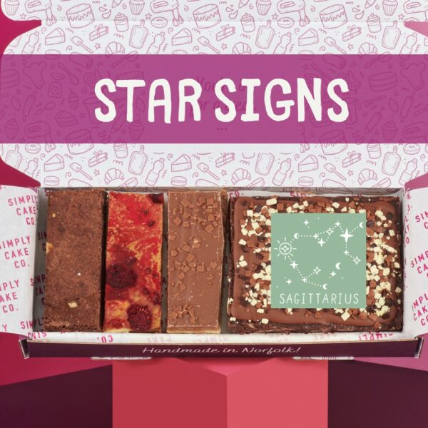 Constellation Star Sign Brownie Slab With Cake Selection