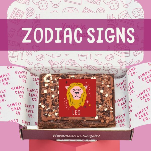 Zodiac Star Sign Brownie Slab